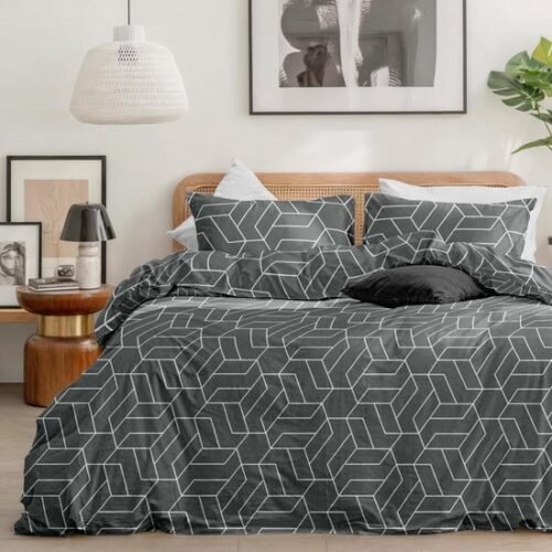 550x550-11237.jpg Unyqoos® Stijlvolle beddengoedset met geometrisch patroon en twee kussenslopen