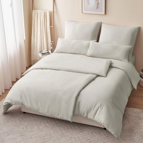 Unyqoos® Comfortabele microvezel beddengoedset met ritssluiting en kussenslopen