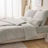 Unyqoos® Comfortabele microvezel beddengoedset met ritssluiting en kussenslopen