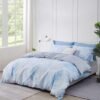 Unyqoos® Tweepersoons katoenen beddengoedset met bladerenpatroon en ritssluiting