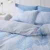 Unyqoos® Tweepersoons katoenen beddengoedset met bladerenpatroon en ritssluiting