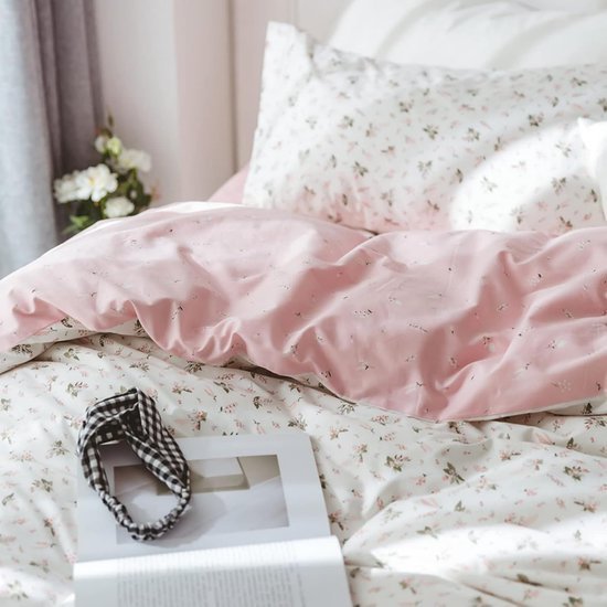 Unyqoos® Omkeerbare beddengoedset met bloemenpatroon voor kinderen en tieners