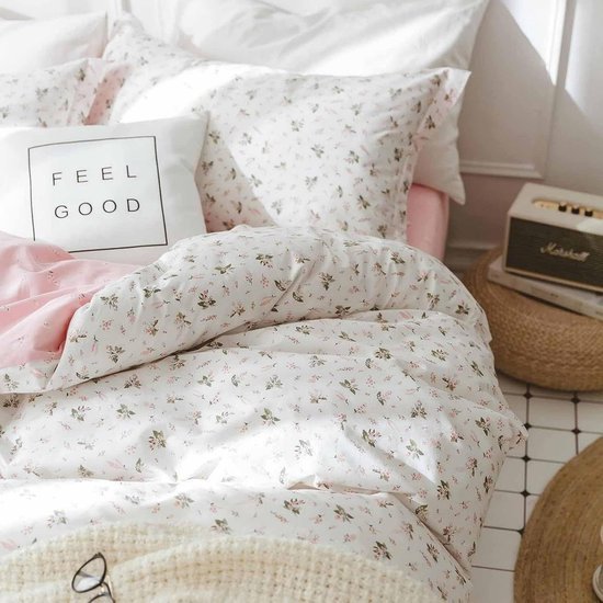 Unyqoos® Omkeerbare beddengoedset met bloemenpatroon voor kinderen en tieners