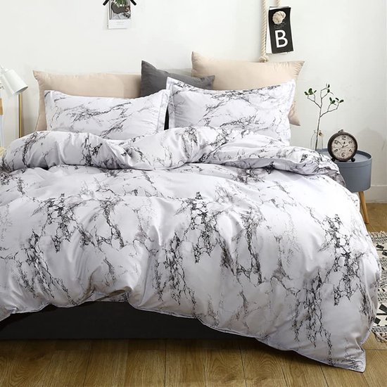 Unyqoos® Beddengoedset met Modern Geometrisch Patroon en Omkeerbaar Ontwerp in Microvezel