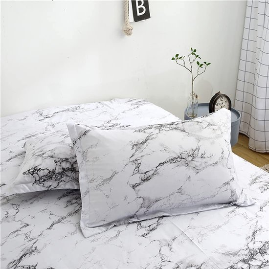 Unyqoos® Beddengoedset met Modern Geometrisch Patroon en Omkeerbaar Ontwerp in Microvezel