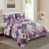 Unyqoos® Elegante Patchwork Sprei Set Met Bloemenpatroon En Kussenslopen Voor Een Luxe Slaapkamerervaring