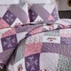 Unyqoos® Elegante Patchwork Sprei Set Met Bloemenpatroon En Kussenslopen Voor Een Luxe Slaapkamerervaring