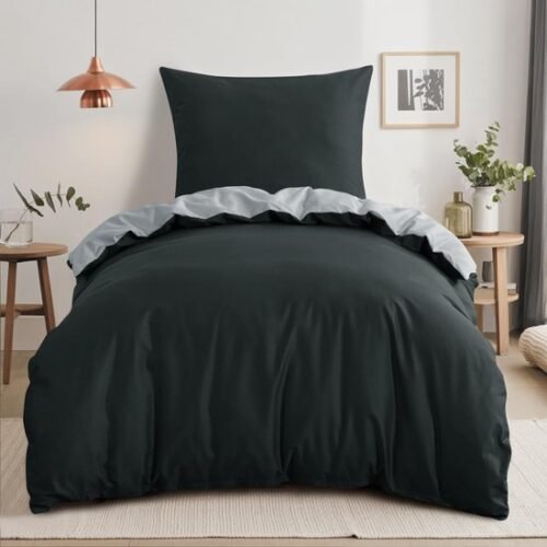 550x550-11342.jpg Unyqoos® Tweekleurig katoenen beddengoedset met ritssluiting en ademend vermogen