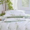 Unyqoos® Botanische Beddengoedset van Katoen met Groene Bladeren en Kussensloop