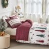 Unyqoos® Drie-delige kerstbeddenset van microvezel voor een warme sfeer