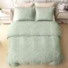 550x550-11411.jpg Unyqoos® Stijlvolle microvezel beddengoedset met bloemenpatroon en ritssluiting in saliegroen