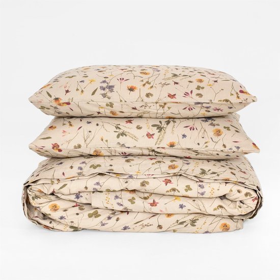 Unyqoos® Chic botanisch bloemen beddengoedset met ritssluiting en kussenslopen
