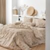 Unyqoos® Chic botanisch bloemen beddengoedset met ritssluiting en kussenslopen