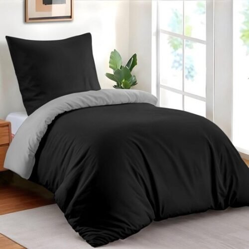 Unyqoos® Luxe tweekleurige beddengoedset van microvezel voor ultiem comfort