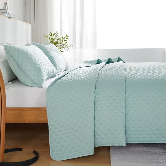 Unyqoos® Zacht en Lichtgewicht Microvezel Sprei met Kussenslopen voor Alle Seizoenen
