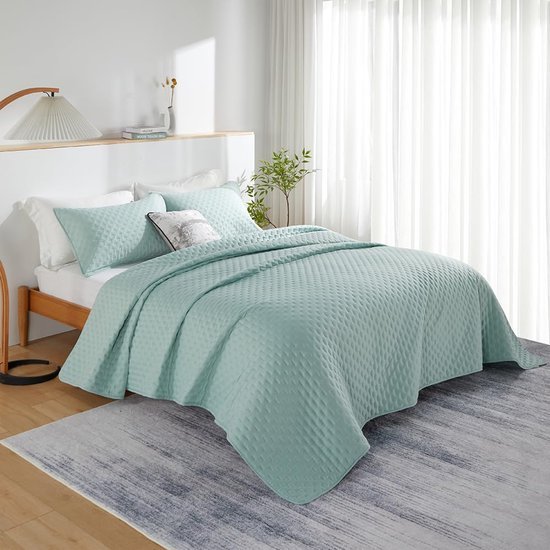 Unyqoos® Zacht en Lichtgewicht Microvezel Sprei met Kussenslopen voor Alle Seizoenen