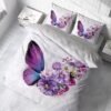 Unyqoos® Omkeerbare tweedelige dekbedovertrekset met vlinderontwerp en 3D-effect