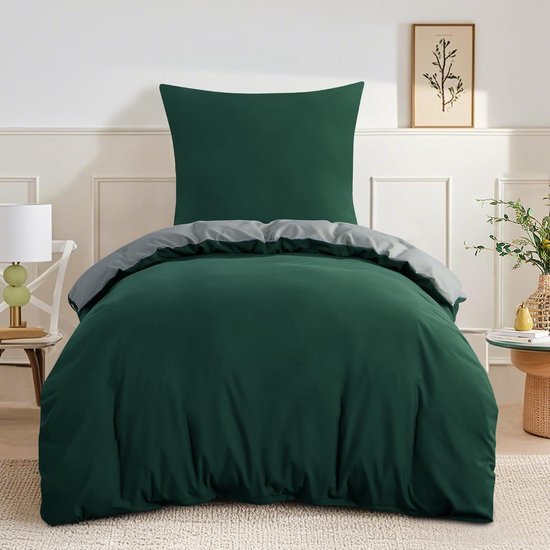 550x550-11476.jpg Unyqoos® Omkeerbaar grijs dekbedovertrek met kussensloop van zachte microvezel