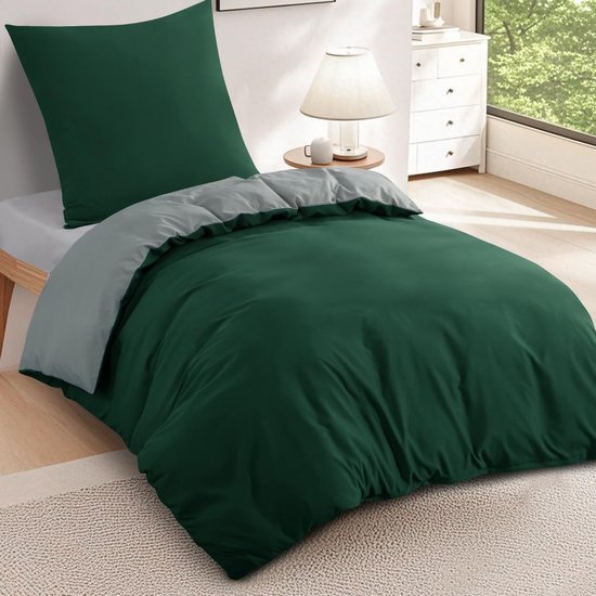 550x550-11479.jpg Unyqoos® Omkeerbaar grijs dekbedovertrek met kussensloop van zachte microvezel