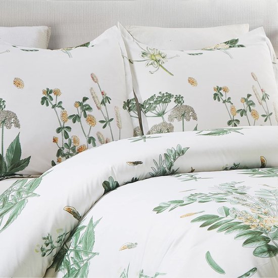 550x550-11496.jpg Unyqoos® Twee-delige bloemen dekbedovertrekset van microvezel met ritssluiting