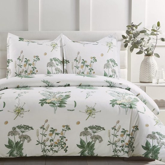 550x550-11498.jpg Unyqoos® Twee-delige bloemen dekbedovertrekset van microvezel met ritssluiting