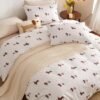 Unyqoos® Dekbedovertrek Teckel – Kinderbeddengoed – Omkeerbaar – 100% Microvezel - 135 x 200 cm