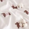 Unyqoos® Dekbedovertrek Teckel – Kinderbeddengoed – Omkeerbaar – 100% Microvezel - 135 x 200 cm