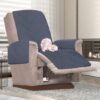 Unyqoos® Grijze beschermhoes voor fauteuil met verstelbare band en antislip, grijs, 200*173*60 cm