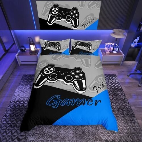 550x550-11558.jpg Unyqoos® Stijlvolle beddengoedset met gamepad ontwerp voor gamers slaapkamer