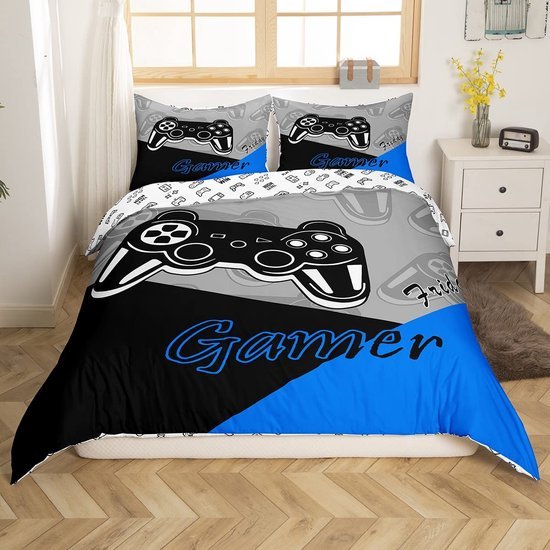 Unyqoos® Stijlvolle beddengoedset met gamepad ontwerp voor gamers slaapkamer