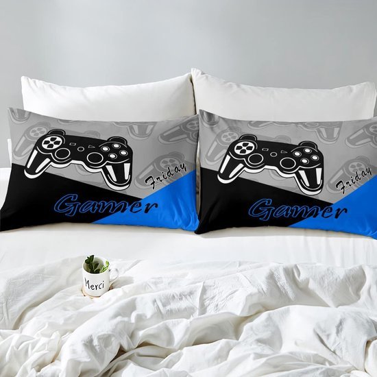 Unyqoos® Stijlvolle beddengoedset met gamepad ontwerp voor gamers slaapkamer