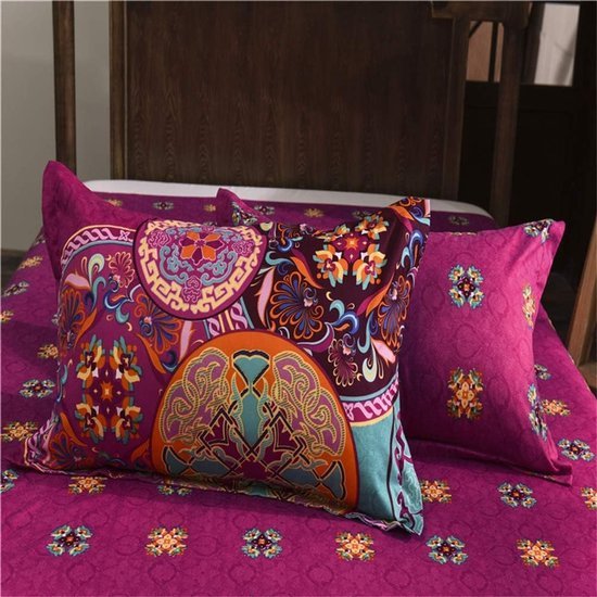 Unyqoos® Kleurrijke Bohemian Beddengoedset met Mandala Patronen en Kussenslopen
