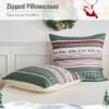 Unyqoos® Feestelijk Kerstbeddengoedset met Rendiermotief en Kussensloop met Ritssluiting