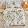 Unyqoos® Luxe 3-delige beddengoedset met lentebloemen voor tweepersoonsbed