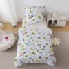 Unyqoos® Zachte microvezel kinderbeddengoedset met autodesign en ritssluiting