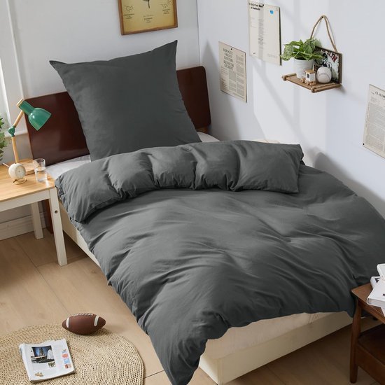 Unyqoos® Ademend katoenen beddengoedset met ritssluiting en tijdloos design