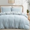 550x550-11735.jpg Unyqoos® Tweepersoons katoenen dekbedovertrekset in blauw met kussenslopen