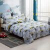 Unyqoos® Ultrazachte Microvezel Kinderbeddengoedset met Graafmachine en Bouwplaats Motief, Inclusief Kussensloop