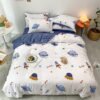 Unyqoos® Kinderbeddengoed met Ruimtereizen Thema in Zacht Katoen Inclusief Kussensloop
