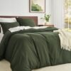 550x550-11779.jpg Unyqoos® Zachte olijfgroene microvezel beddengoedset met dekbedovertrek en kussenslopen