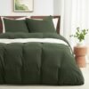 550x550-11780.jpg Unyqoos® Zachte olijfgroene microvezel beddengoedset met dekbedovertrek en kussenslopen