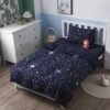 Unyqoos® Lichtgevende Sterrenhemel Dekbedovertrekset voor Kinderen en Tieners, Blauwe Cartoon Thema