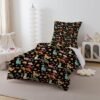 Unyqoos® Kinderbeddengoed met dinosaurusmotief en ritssluiting van microvezel