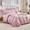 550x550-11830.jpg Unyqoos® Roze driedelig beddengoedset voor tweepersoonsbed van zachte microvezel