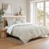 550x550-11838.jpg Unyqoos® Vierdelige set beddengoed in beige en wit met rits en wendbaar ontwerp