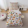 Unyqoos® Kinderbeddengoed met wilde dieren print en ritssluiting voor jongens