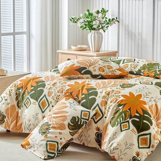 Unyqoos® Elegante drie-delige dekbedovertrekset met barokpatroon en kussenslopen