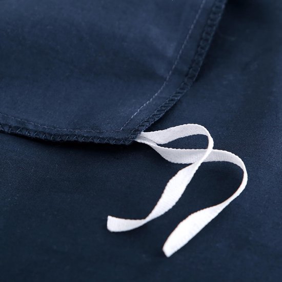 Unyqoos® Ademend katoenen beddengoedset blauw met ritssluiting en kussensloop