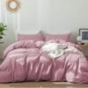 550x550-11974.jpg Unyqoos® Roze katoenen dekbedovertrekset met kussenslopen voor eenpersoonsbed