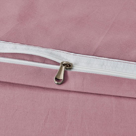 550x550-11977.jpg Unyqoos® Roze katoenen dekbedovertrekset met kussenslopen voor eenpersoonsbed